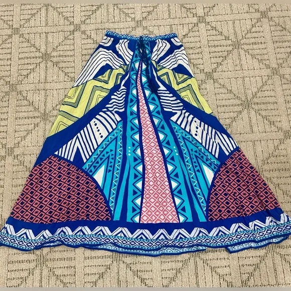 Flying Tomato Blue Multicolor  Maxi Skirt size Small - Picture 2 of 5